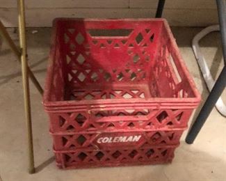Vintage “Coleman” milk crate
