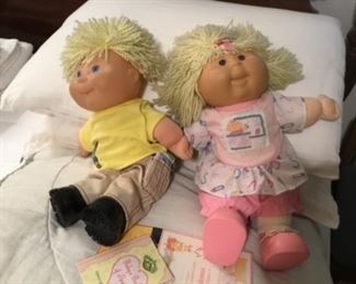 Cabbage Patch dolls with paperwork