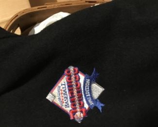 Logo on baseball jacket