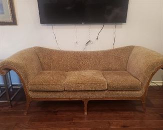 antique couch in Cheetah