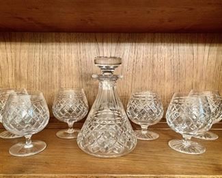 Tudor Crystal 'Seymour' Decanter Set w 6 Snifters