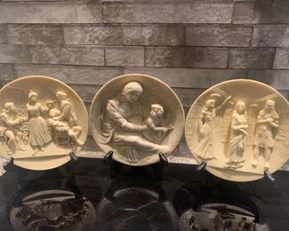 (3) Commemorative Hand Made Plates-Tuscany Italy