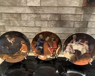 (3) Norman Rockwell 'Heritage Collection' Plates