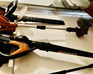 Weed Eater and 2 Blowers with Battery Charger