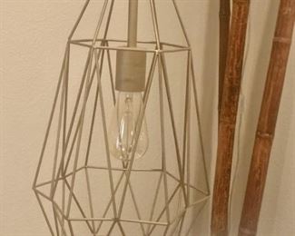 Brush Gold Tone Hanging Lamp