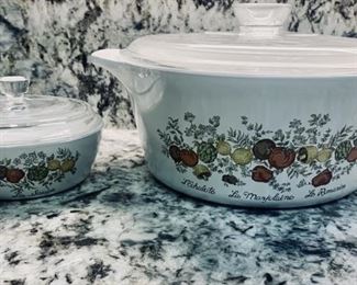 (2) Corning Ware Spice of Life Lidded Dishes