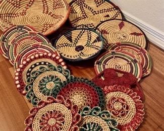 Ethiopian Serving Platter, Plates and Trivets