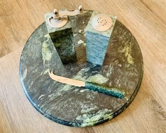 Marble: Cheese Set, Salt Shaker & Pepper Grinder