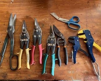 Lot of Hand Tools: Snips and Cutters