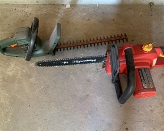 Chainsaw and Hedge Trimmer