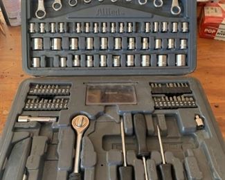 Wrench, Ratchet and Screw Driver Tool Set in Case