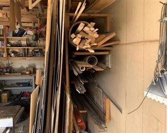 Wall of Wood Boards & Pieces, Balsa Wood, and
Aluminum Sheets
