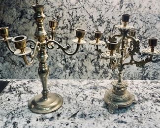(2) Mismatched Candelabras