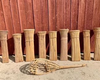 Unique Bamboo Wall Vases from Thailand