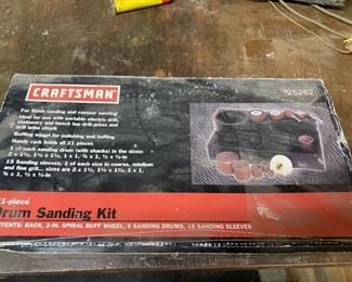 Craftsman Drum Sanding Kit, Box of Sand Paper, Sanding Disks, and Sanding Block