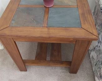 Slate End Table