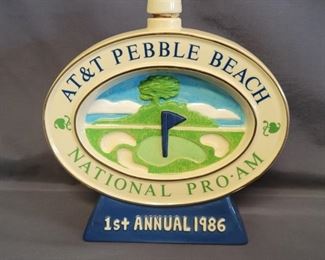 AT&T Pro-Am Golf Decanter Trophy #639/1000
Presented at the AT&T Pebble Beach 1st Annual National Pro-Am in 1986 with Amaretto Liqueur