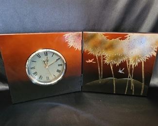 Japanese Folding Screen Quartz Desk Clock