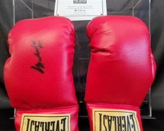 Boxing Gloves Autographed by Muhammad Ali with COA