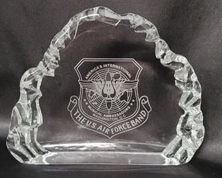 US Air Force Band Glass Plaque