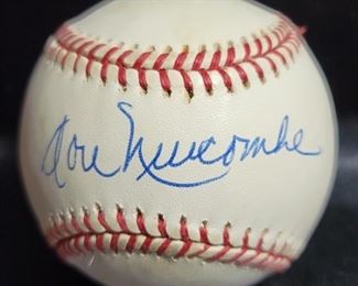Lou Newcombe Autographed National League Baseball