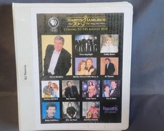Marvin Hamlisch Presents The 70's, The Way We Were
August 2010 PBS Special filmed at Harrah's, St Louis
With Three Dog Night, Debbie Boone, BJ Thomas, & Others
This is the schedule/information participant package, Personalized for BJ Thomas
