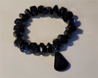 Black Bead Bracelet