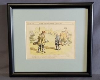 Framed Print of 1914 London Golf Comic