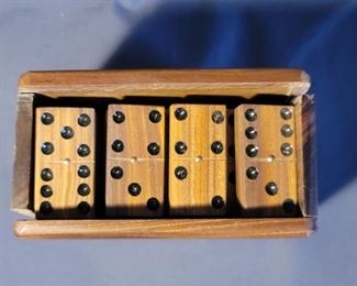 Antique Curacao Spinner Dominoes in Case