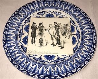 Royal Doulton Gibson Girl Flow Blue Plate
