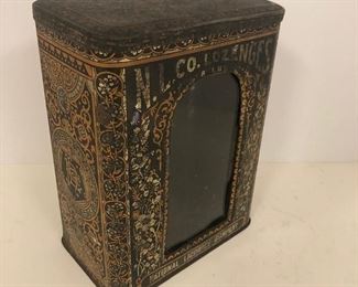 National Licorice Company Advertising Tin with Glass Window