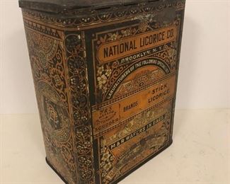 National Licorice Company Advertising Tin with Glass Window