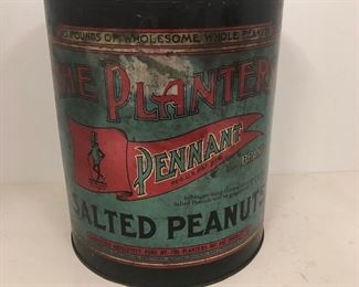 Large Planters Pennant Peanuts Advertising Tin