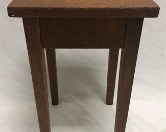 Small Oak Mission Style Plant Stand