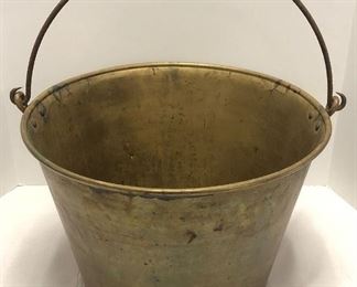 Old Brass Jelly Kettle, Original Mark on Base