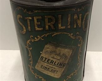 Large "Sterling" Tobacco Advertising Tin