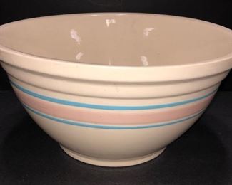 Huge McCoy Banded Stoneware Mixing Bowl