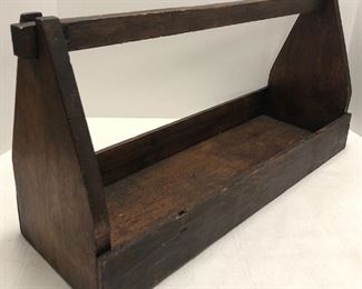 Early Wooden Tool Carrier Box (Would Make a Nice Flower Box)