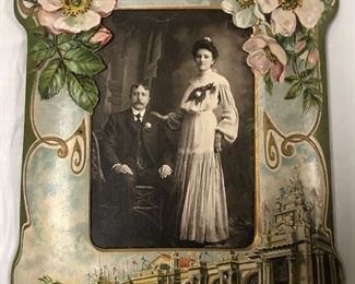 Rare 1904 St. Louis World's Fair Picture Frame with Old Photo
