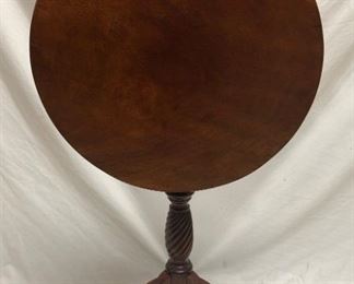 Walnut Tilt Top Parlor Table