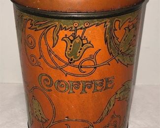 Decorated Coffee Tin Canister