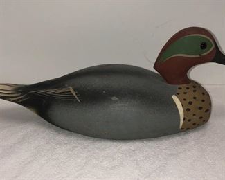 Wooden Green Wing Teal Decoy