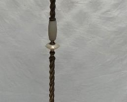 Ornate Brass and Onyx Bridge Lamp