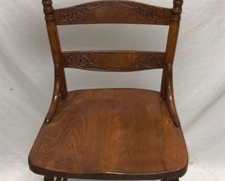 Set Of 6 Triple Pressed Back Chairs with Solid Seats, Nice Sturdy Chairs 