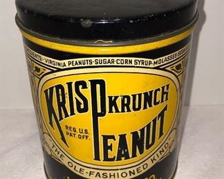 "Krisp Krunch" Peanut Advertising Tin