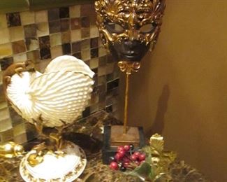 Vintage Victorian Royal Worchester Nautilus Shell Vase with Lizard  & More 