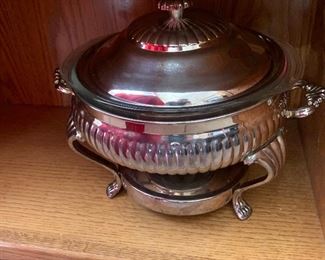 Silver plate serving dish