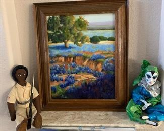 Original oil paintings with bluebonnets