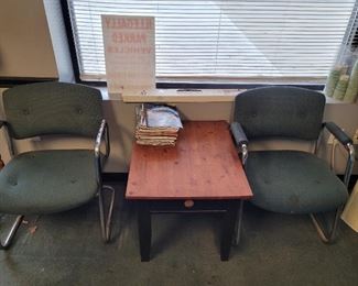Office chairs, table