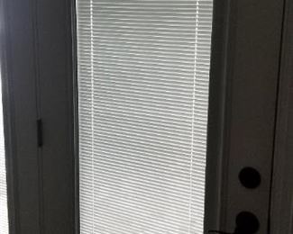 Exterior doors with internal blinds